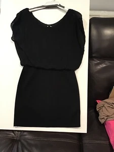 Zuikit Italy Black Sleeveless Short Dress Made In Italy Size Small - Picture 1 of 5