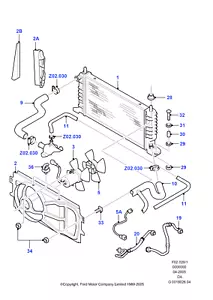 FORD ESCORT MK3 MK4 - ORION RADIATOR COOLING HOSE 6178038 ITEM # 11 IN DIAGRAM - Picture 1 of 4