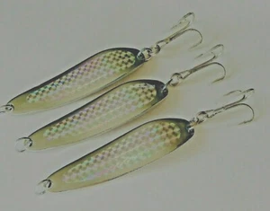 1 to 10 pcs Casting 5oz Crocodile Spoons Silver Holographic Saltwater Fish Lures - Picture 1 of 7