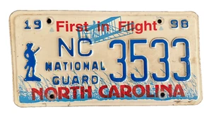 1998 North Carolina National Guard USA License Licence Number Plate 3533 - Picture 1 of 5
