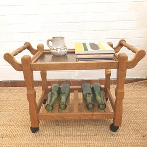 Vintage Danish Oak Trolley Attributed To Henning Kjaernulf 1970's - Picture 1 of 17