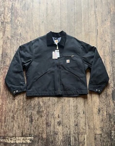 Vintage USA 90s Carhartt J001 Black Blanket Lined Detroit Trucker NOS Tags WOW XXL - Bild 1 von 16