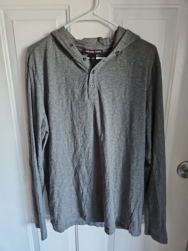 MICHAEL KORS Michel Kors Felpa con Cappuccio Uomo Leggera Grigio Taglia Large