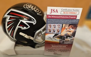 JAMAL ANDERSON SIGNED ATLANTA FALCONS RIDDELL MINI HELMET, JSA COA #WIT390061 - Picture 1 of 4