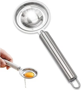 Egg Separator,Stainless Steel Egg Yolk White Separation Tool - Picture 1 of 7