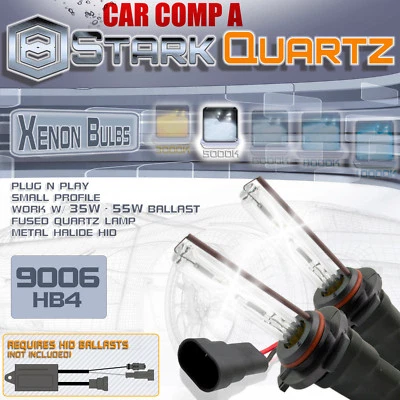 35W / 55W Xenon HID Bulbs Fog Light 5000K White - 9006 HB4 Replacement Pair (A) - Image 1 of 3