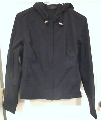 Mujer EXPRESS~CHAQUETA CON CAPUCHA NEGRA~TALLA GRANDE~NUEVO ABRIGO RESISTENTE AL AGUA CREMALLERA COMPLETA Foto 1 de 4