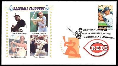 2006 Baseball Sluggers Mickey Mantle FDC Reds Sluggers Webcraft Cachet - Image 1 of 2