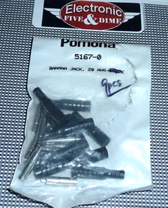 Pomona 5167-0 CONN BANANA JACK BLACK "1 LOT 9PCS" - Picture 1 of 2