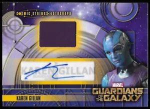 2014 UD Guardians of the Galaxy AUTOGRAPH WARDROBE Karte - CSA-2 Karen Gillan - Bild 1 von 2