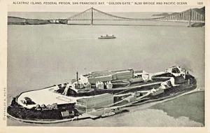 Postcard CA San Francisco California-Alcatraz Island-Fed Prison-Vintage 1930 C9 - Picture 1 of 3