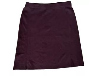Eileen Fisher Strick Seide Pull On Mini Rock Größe L Large Lila - Bild 1 von 7