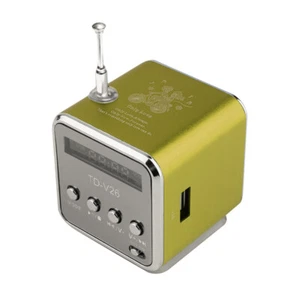 TD-V26 Mini Digital Speaker FM Radio Receiver MP3 Player (Green) - Zdjęcie 1 z 10