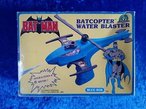 AF3 Batman Batcopter Water Games Blue Box 1989 Tomy MISB Wasserpistole Vintage - Bild 1 von 4