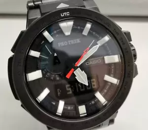 PRO TREK Manaslu Model No. PRX 8000YT CASIO 2016 Black w/box manual Used - Picture 1 of 12