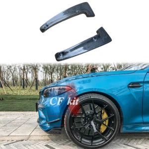 Splitter paraurti anteriore in fibra di carbonio pinne anatre mento per BMW M2 M2C F87 2015+ - Foto 1 di 11