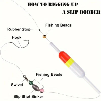 6Pcs Fishing Bobbers Fishing Floats Slip Bobbers Crappie Fishing Tackle Tools - Image 1 of 4