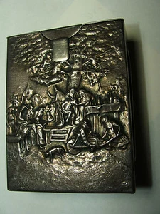 STUNNING *ANTIQUE* Cenmark solid silver HIGHLY ORNATE embossed cigarette case - Picture 1 of 7