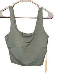 Camiseta sin mangas Vuori AllTheForm™ Support para mujer talla mediana verde compresión pantano nueva con etiquetas - Imagen 1 de 6