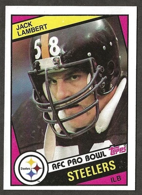 1984 Topps #167 JACK LAMBERT Pittsburgh Steelers - EXMT+ 09 - Image 1 of 2