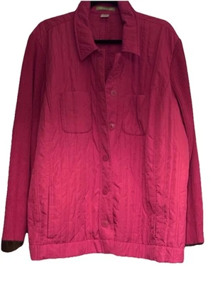 Suéter y Chaqueta Acolchada Diseñadora Sigrid Olsen Color Rojo Plus 3X Media Temporada Foto 1 de 4