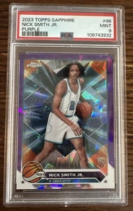 2023-24 Topps Chrome Sapphire Purple Nick Smith Jr. #10/10 PSA 9 RC - Foto 1 di 3