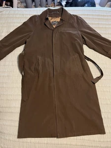 VTG Chaps Ralph Lauren Removable Wool Lining Water Repellent Brown Trench Coat  - Picture 1 of 13