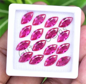 Makellose 16 Stck. Natürliche Rote Rubin Marquise 9,80 mm Zertifiziert Lose Edelsteine - Bild 1 von 9
