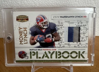 2008 DONRUSS PLAYBOOK MARSHAWN LYNCH  PATCH /25 Buffalo Bills Seattle Seahawks - Image 1 of 2