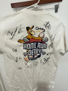 MLB Mascot Home Run Derby 2005 SIGNED T-Shirt, RARE, Medium - Picture 1 of 4