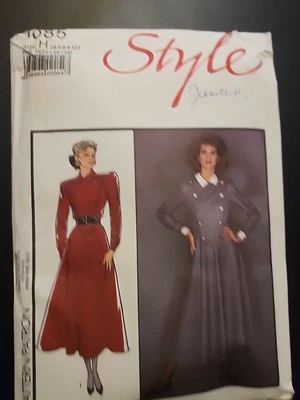 STYLE Sewing Pattern 1085  Sz H 6-8-10 Double Breasted Dress Vintage 1986 UnCut  - Image 1 of 3