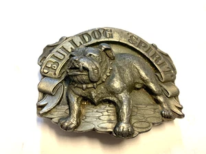 1992 Siskiyou Bulldog Spirit Belt Buckle Cast Metal Pewter 3" USA Meadville Pa - Picture 1 of 4