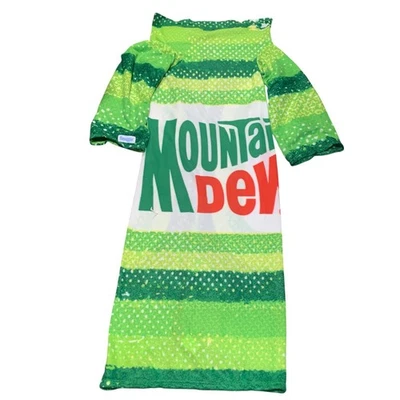 Snuggie Mountain Dew Blanket with Sleeves Adult Size Green Novelty - Image 1 of 4