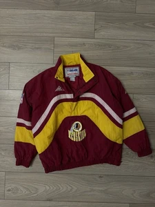 90s Vintage NFL REDSKINS Washington 1/4 Zip Jacket Pullover Pro Line By Apex One - Picture 1 of 9