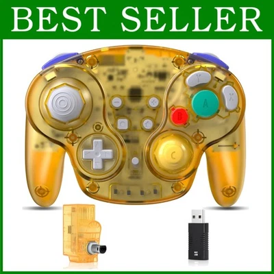 Rechargeable Wireless GameCube Controller - Clear Yellow - Image 1 of 4
