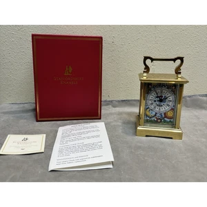RARE Boxed Staffordshire Enamels Millennium Edition Miniature Mantel Clock - Picture 1 of 12