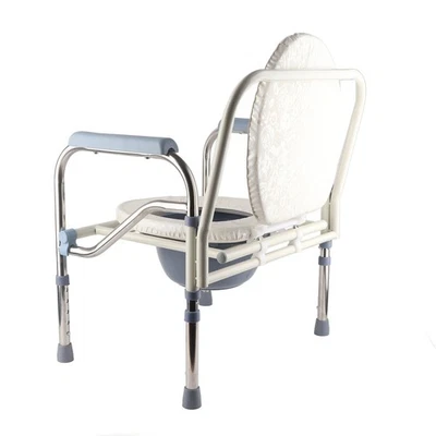 Bedside Commode Chair Adjustable Height Foldable Stainless Steel Commode Cha UK - Image 1 of 4