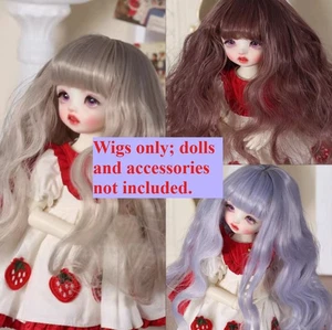 1PCS 1/3 1/4 1/6 BJD DIY Long Hair with Bangs and Large Waves Wig No Doll - Picture 1 of 4