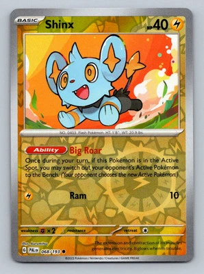 Pokemon Shinx SV02: Paldea Evolved 068/193 Near Mint NM Reverse Holo - Image 1 of 2