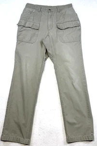 REI Cargo Pants Men 32x32 Khaki Hiking Outdoor Explorer Vintage Heavy Duty - Picture 1 of 13