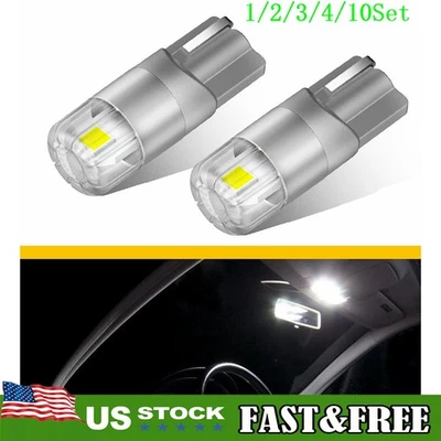 194 2825 Xenon 168 White 3030 LED Bulb For License Plate Lights Bright 1~10Set - Image 1 of 4