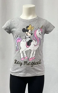 Disney Minnie Mouse Stay Magical Girls Short Sleeve Graphic Tee Size XS 4/5 - Picture 1 of 3