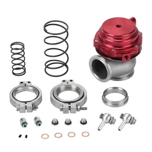 MVR44 Red 44mm V-Band External Turbo Wastegate +Spring 14psi+ Bolts+Clamps Kit - Picture 1 of 7