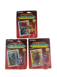 Lot x3 1990 Ertl DC Comics Super Heroes BATMAN, ROBIN, & SUPERMAN 