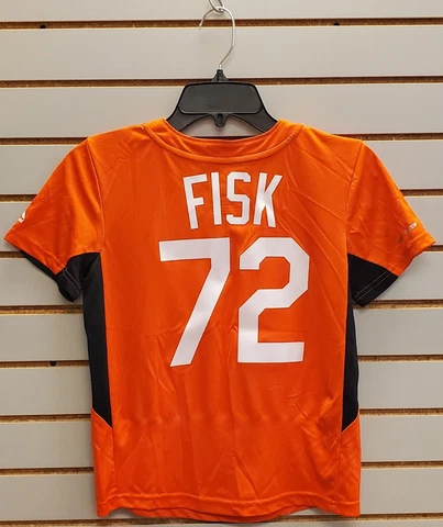 Carlton Fisk Chicago White Sox orange MLB Majestic fashion jersey youth S NEW Cover