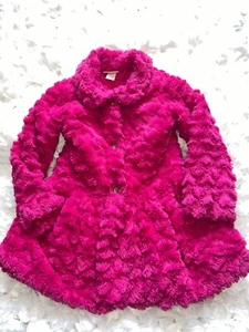 Juicy Couture girls Jacket sz 7 Pink Fancy button down long sleeve Shabby Chic - Picture 1 of 7