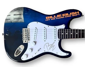 Billie Eilish Signed Guitar Custom Graphics JSA COA Hit Me Hard And Soft Lunch - Picture 1 of 4