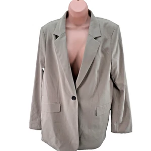 H&M Blazer Jacket, Single Breasted, Size L, Beige - Picture 1 of 17