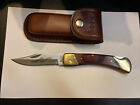 Uncle Henry Schrade LB7 Folding Pocket Knife Wood Handle W/ Leather Sheath