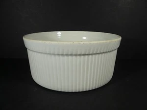 Apilco France 8 1/4" Souffle / Casserole Porcelain Baker Casserole Dish White - Picture 1 of 5